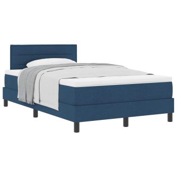 Boxspringbett mit Matratze Blau 120x200 cm Stoff