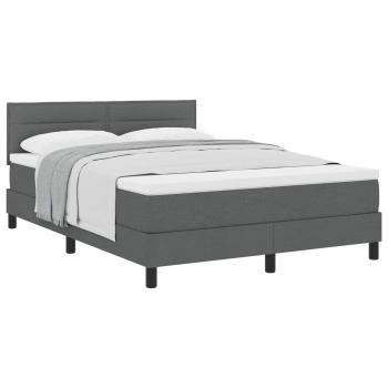 Boxspringbett mit Matratze Dunkelgrau 140x190 cm Stoff