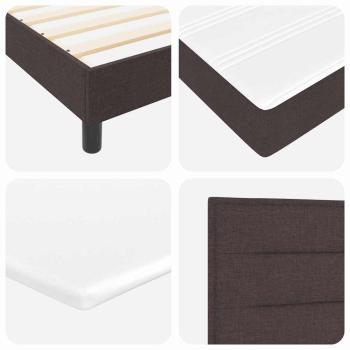 Boxspringbett mit Matratze Dunkelbraun 140x190 cm Stoff