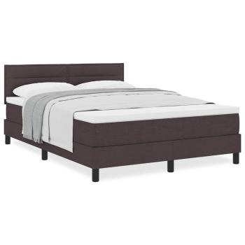 Boxspringbett mit Matratze Dunkelbraun 140x190 cm Stoff