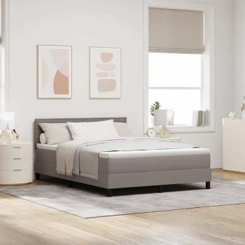 ARDEBO.de - Boxspringbett mit Kopfteil Taupe 140 x 200 cm Stoff