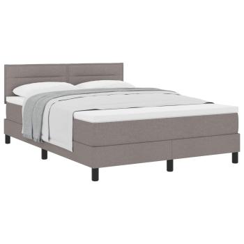 Boxspringbett mit Kopfteil Taupe 140 x 200 cm Stoff