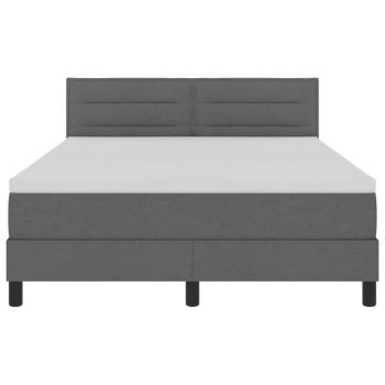 ARDEBO.de - Boxspringbett mit Matratze Dunkelgrau 160x200 cm Stoff