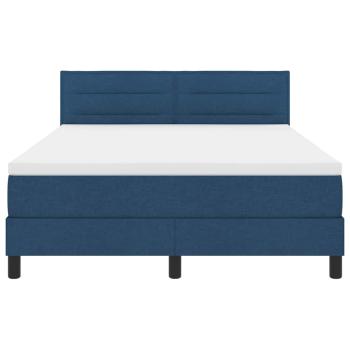 Boxspringbett mit Matratze Blau 160x200 cm Stoff
