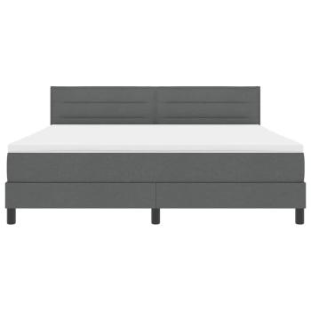 Boxspringbett mit Matratze Dunkelgrau 180x200 cm Stoff