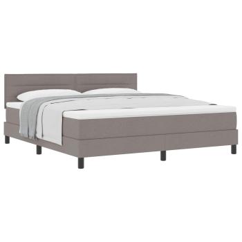 Boxspringbett mit Matratze Taupe 180x200 cm Stoff
