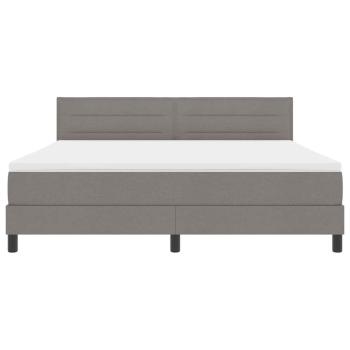 Boxspringbett mit Matratze Taupe 180x200 cm Stoff