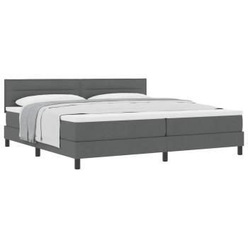 Boxspringbett mit Matratze Dunkelgrau 200x200 cm Stoff