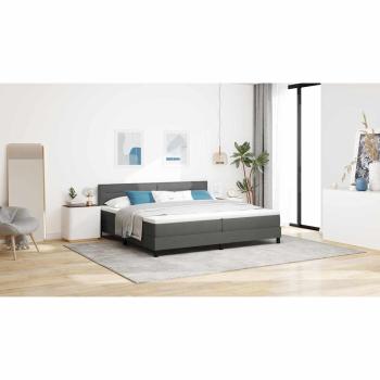 Boxspringbett mit Matratze Dunkelgrau 200x200 cm Stoff