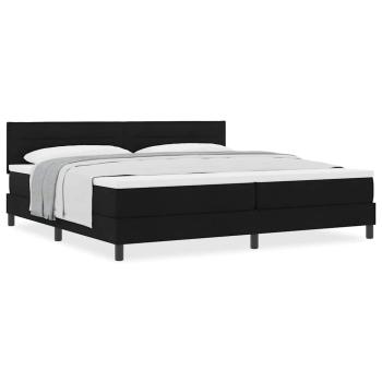 Boxspringbett mit Matratze Schwarz 200x200 cm Stoff