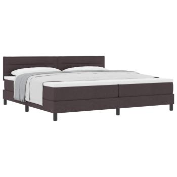Boxspringbett mit Matratze Dunkelbraun 200x200 cm Stoff