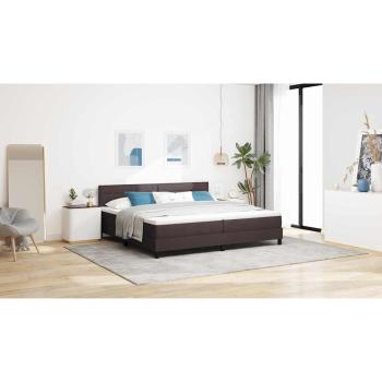 Boxspringbett mit Matratze Dunkelbraun 200x200 cm Stoff