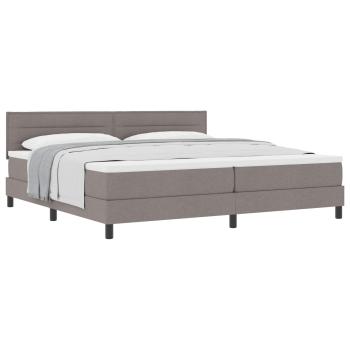 Boxspringbett mit Matratze Taupe 200x200 cm Stoff