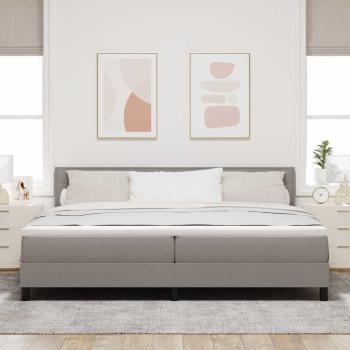 Boxspringbett mit Matratze Taupe 200x200 cm Stoff