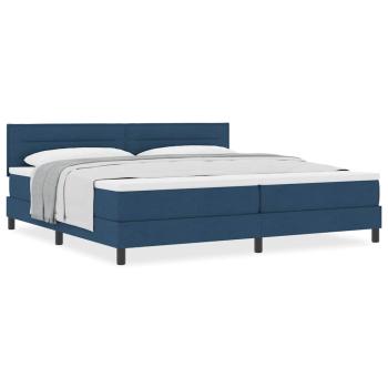 Boxspringbett mit Matratze Blau 200x200 cm Stoff