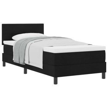 Boxspringbett mit Matratze Schwarz 80x200 cm Stoff