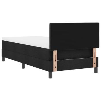 Boxspringbett mit Matratze Schwarz 80x200 cm Stoff