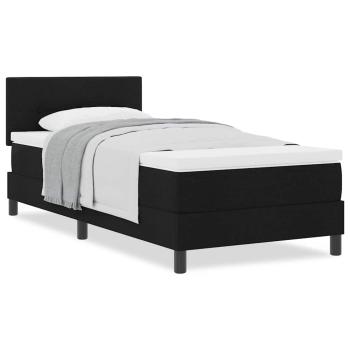 Boxspringbett mit Matratze Schwarz 90x190 cm Stoff