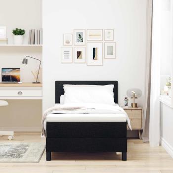 Boxspringbett mit Matratze Schwarz 90x190 cm Stoff