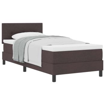 Boxspringbett mit Matratze Dunkelbraun 90x190 cm Stoff
