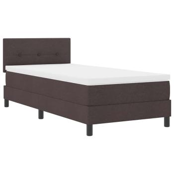 Boxspringbett mit Matratze Dunkelbraun 90x200 cm Stoff
