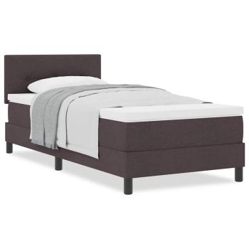 Boxspringbett mit Matratze Dunkelbraun 90x200 cm Stoff