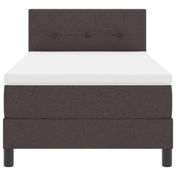 Boxspringbett mit Matratze Dunkelbraun 90x200 cm Stoff