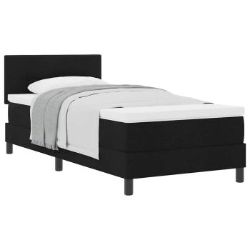 Boxspringbett mit Matratze Schwarz 100x200 cm Stoff