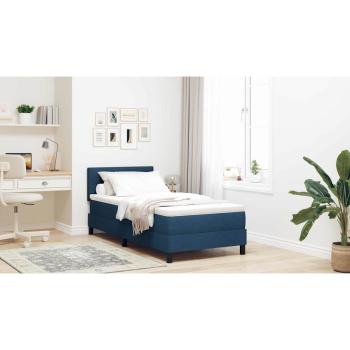 Boxspringbett mit Matratze Blau 100x200 cm Stoff