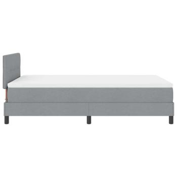 Boxspringbett mit Matratze Hellgrau 120x190 cm Stoff