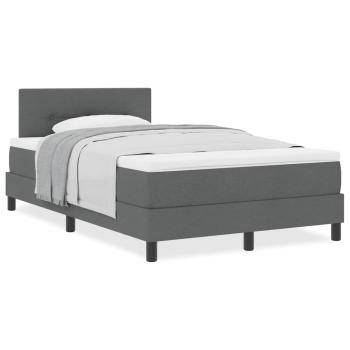 Boxspringbett mit Matratze Dunkelgrau 120x190 cm Stoff