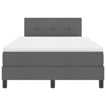 Boxspringbett mit Matratze Dunkelgrau 120x190 cm Stoff