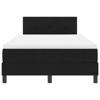Boxspringbett mit Matratze Schwarz 120x190 cm Stoff