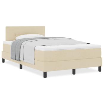 Boxspringbett mit Matratze Creme 120x200 cm Stoff