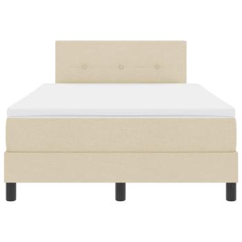 Boxspringbett mit Matratze Creme 120x200 cm Stoff