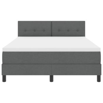 Boxspringbett mit Matratze Dunkelgrau 140x190 cm Stoff