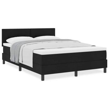 Boxspringbett mit Matratze Schwarz 140x190 cm Stoff