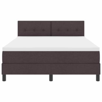 Boxspringbett mit Matratze Dunkelbraun 140x190 cm Stoff
