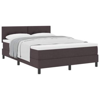 Boxspringbett mit Kopfteil Dunkelbraun 140 x 200 cm Stoff