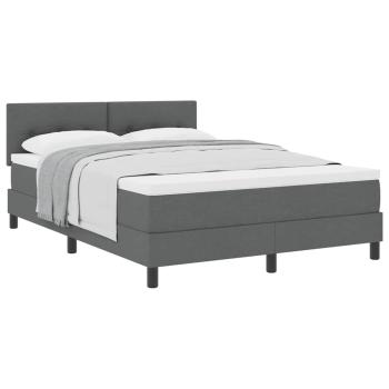 Boxspringbett mit Matratze Dunkelgrau 160x200 cm Stoff
