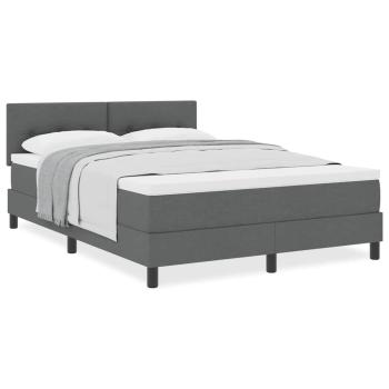 Boxspringbett mit Matratze Dunkelgrau 160x200 cm Stoff