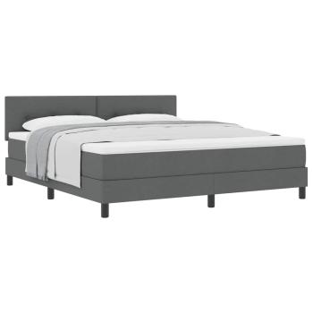 Boxspringbett mit Matratze Dunkelgrau 180x200 cm Stoff