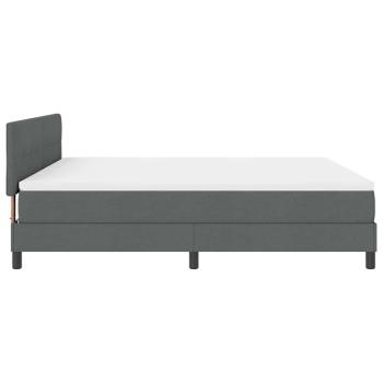 Boxspringbett mit Matratze Dunkelgrau 180x200 cm Stoff