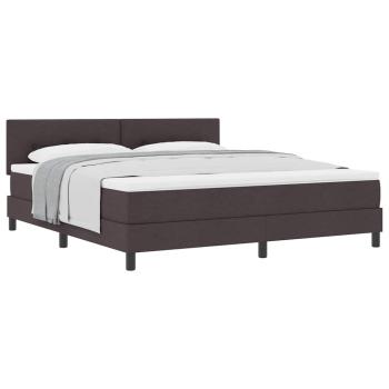 Boxspringbett mit Matratze Dunkelgrau 180x200 cm Stoff