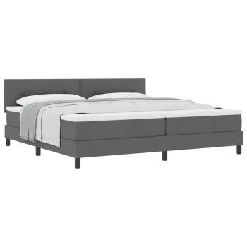 Boxspringbett mit Matratze Dunkelgrau 200x200 cm Stoff