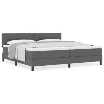 Boxspringbett mit Matratze Dunkelgrau 200x200 cm Stoff