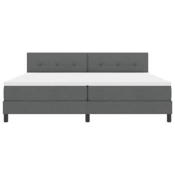 Boxspringbett mit Matratze Dunkelgrau 200x200 cm Stoff
