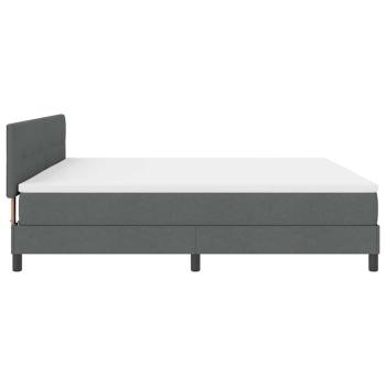 Boxspringbett mit Matratze Dunkelgrau 200x200 cm Stoff