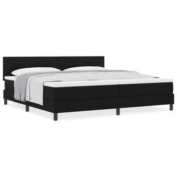 Boxspringbett mit Matratze Schwarz 200x200 cm Stoff