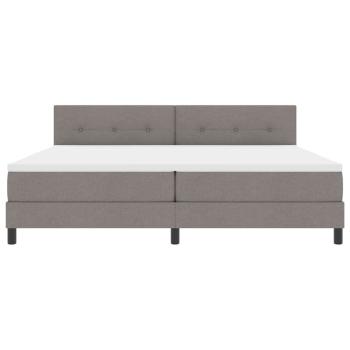 Boxspringbett mit Matratze Taupe 200x200 cm Stoff